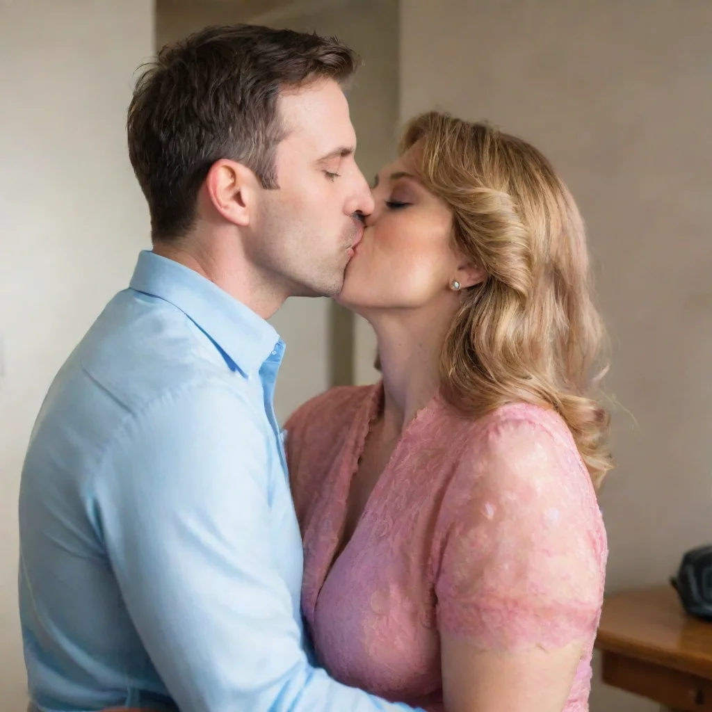 aitrending trans woman housewife kissing her husband good looking fantastic 1