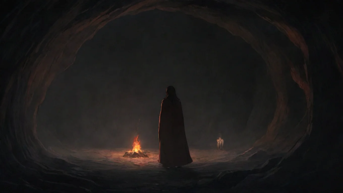 aitrending two vampires in torchlit cave hd ghibli anime aesthetic dark horror 1800 vibe environment good looking fantastic 1 widescreen