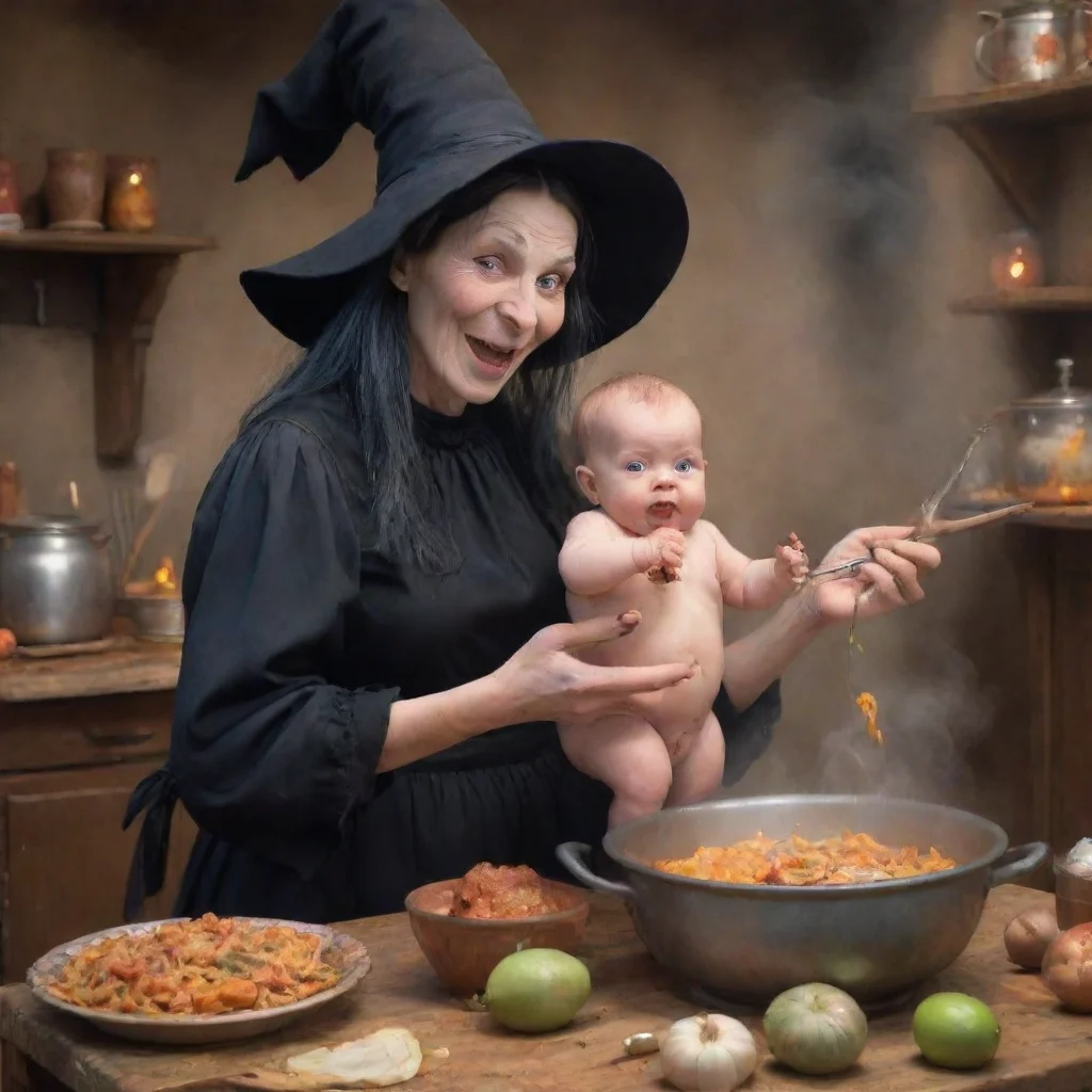 aitrending ugly witch cooking a baby good looking fantastic 1