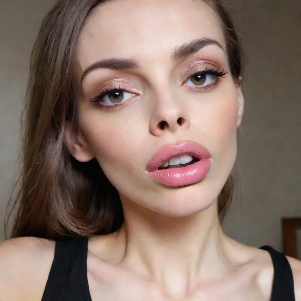 aitrending very very very very skinny woman with very very big lips good looking fantastic 1