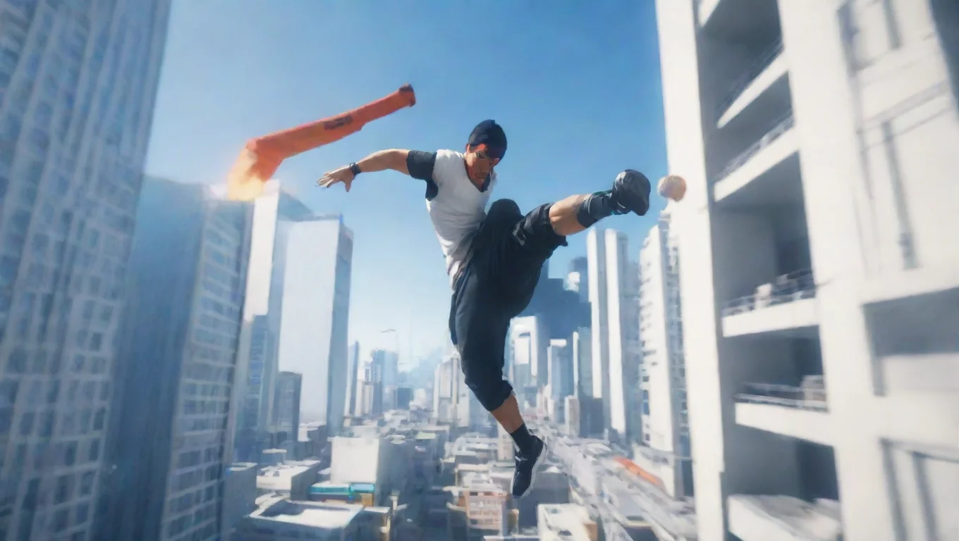 aitrending video game man doing parkour jumping over buildings mirrors edge good looking fantastic 1 widescreen