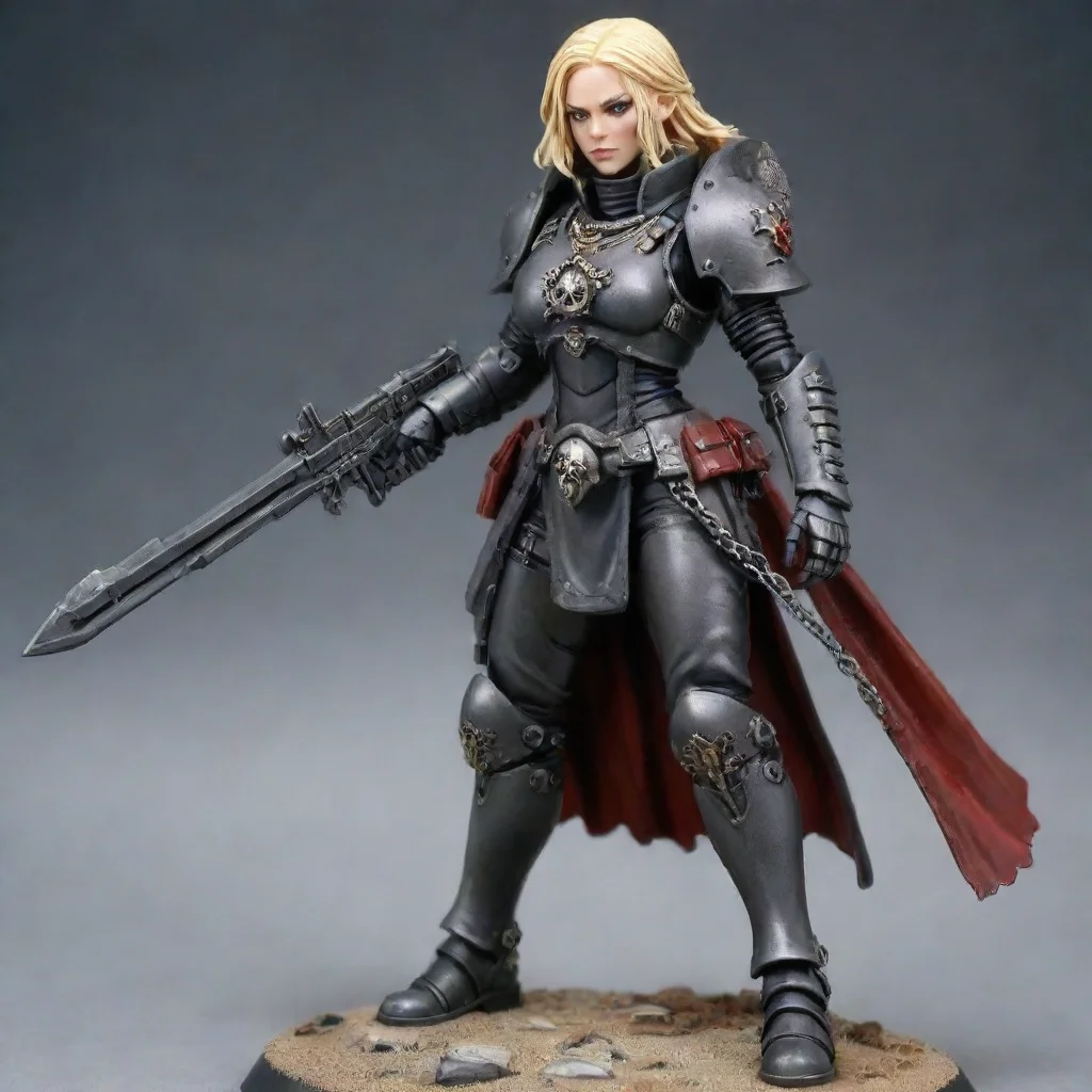 aitrending warhammer 40k sister of battle in light armour with chain bayonet good looking fantastic 1