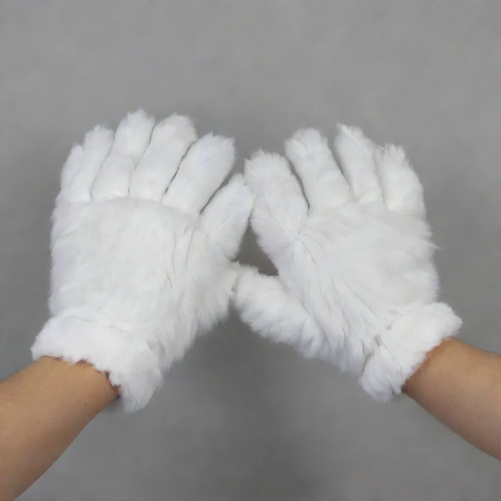trending white furred fursuit hand paws good looking fantastic 1