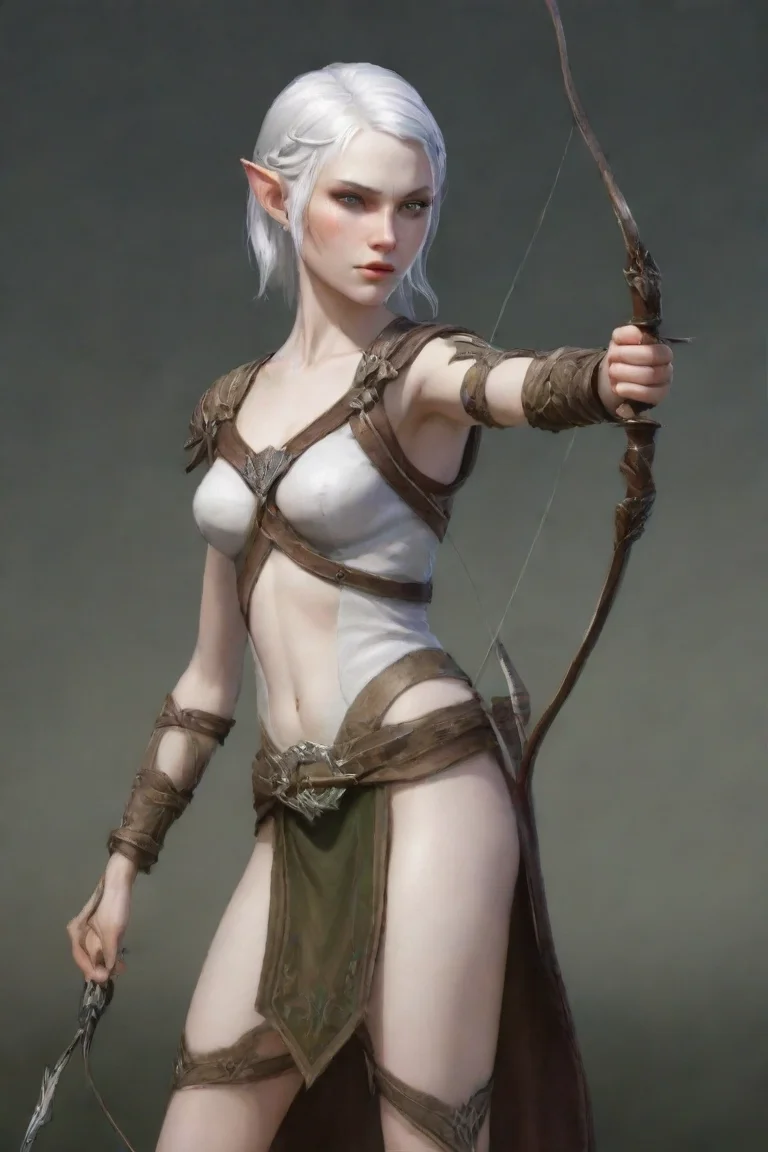 trending white skinned elf weaponized archer leoglas good looking fantastic 1 portrait