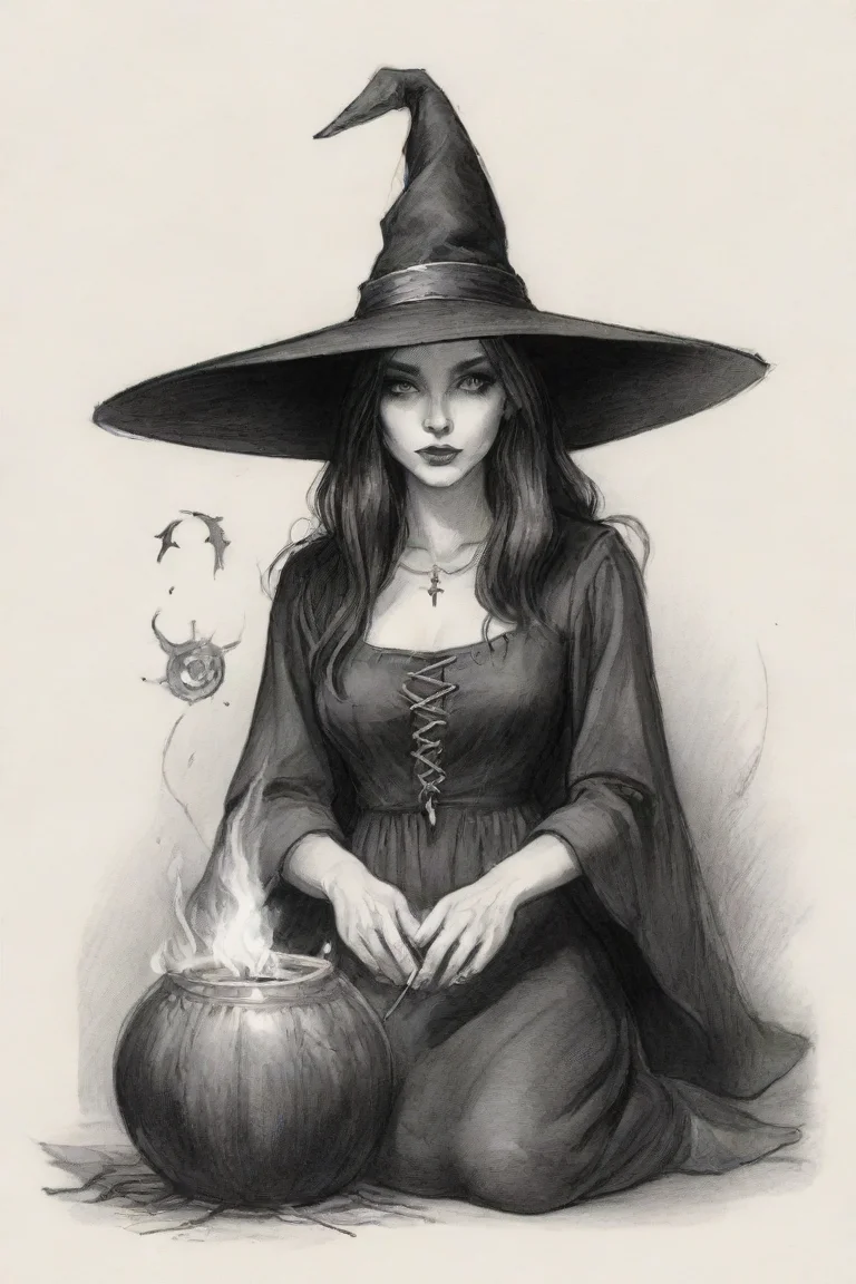trending witchcraft sketch good looking fantastic 1 portrait