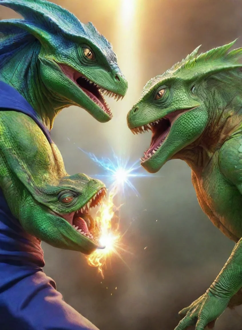trending wizard vs lizard fight game head to head vs poster hd anime epic detailed good looking fantastic 1 portrait43