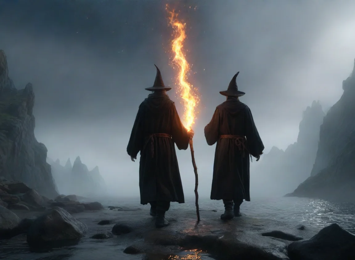 trending wizard walking stary sky flame staff hd realism water clifffs path particles fog 8k good looking fantastic 1 landscape43