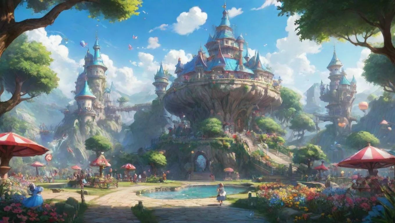 aitrending wonderland fantasy fun anime themme park world fun wallpaper artstation good looking fantastic 1 widescreen