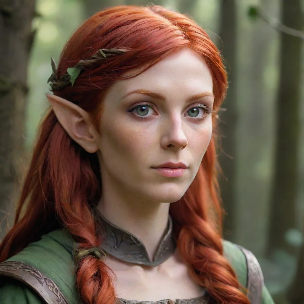 aitrending wood elf portrait cleric red hair good looking fantastic 1