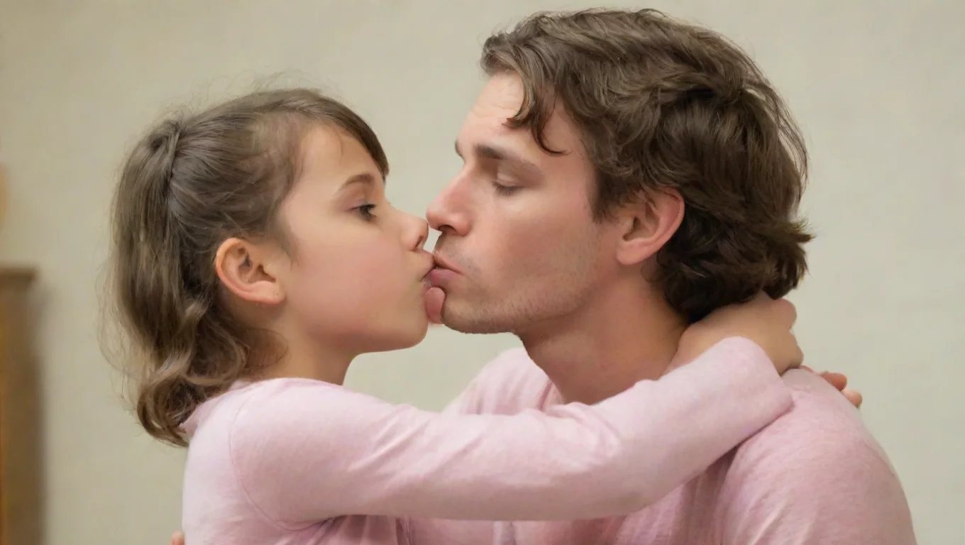 trending young adult male kisses very young little girl. he touches her chest.  good looking fantastic 1 widescreen