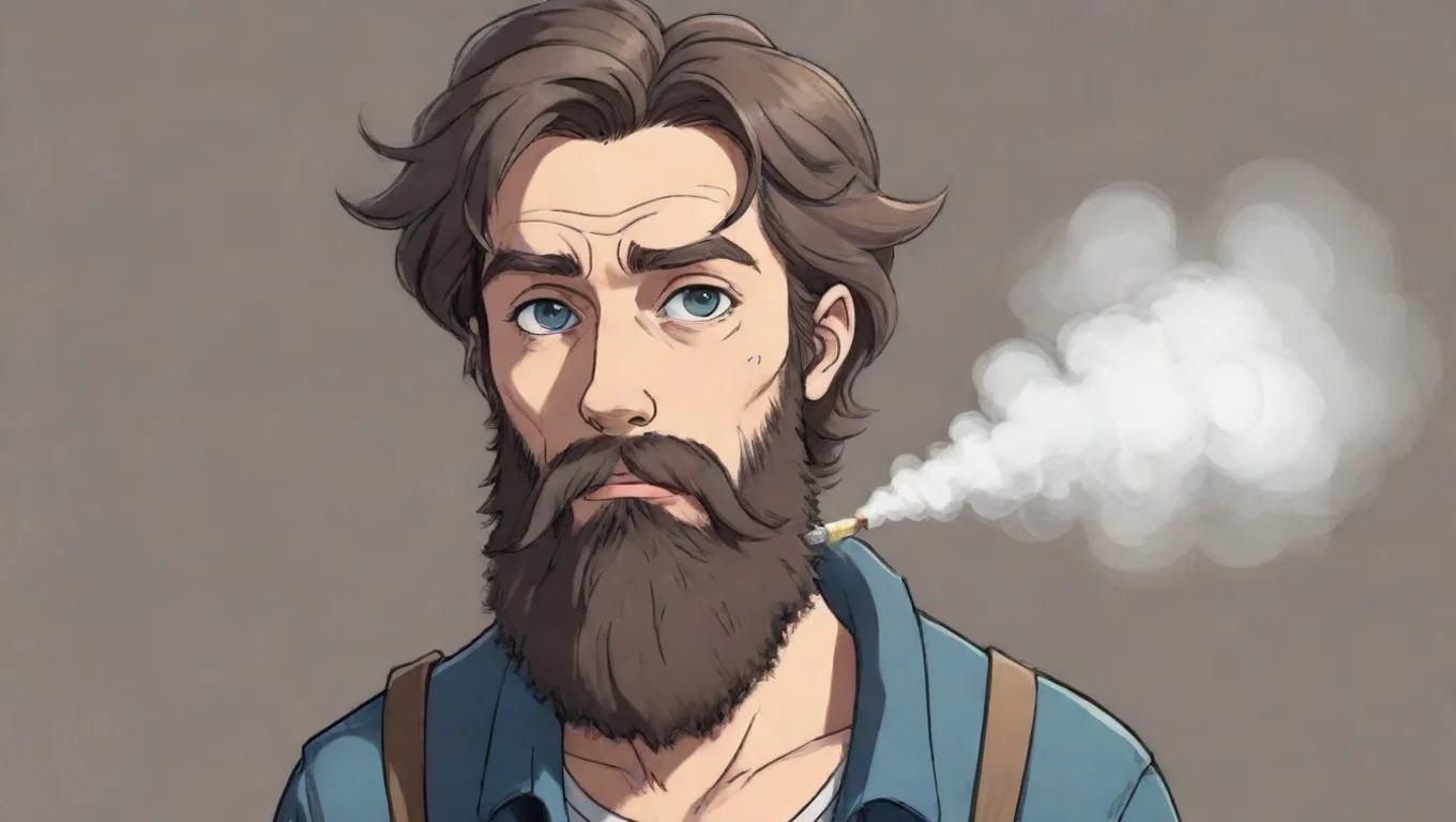 trending young bearded swedish hobo man smoke superpower anime style cartoon good looking fantastic 1 widescreen