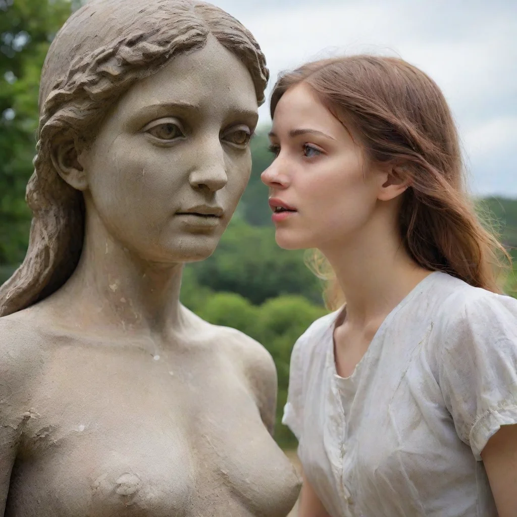 aitrending young woman petrified into beutifull statue good looking fantastic 1