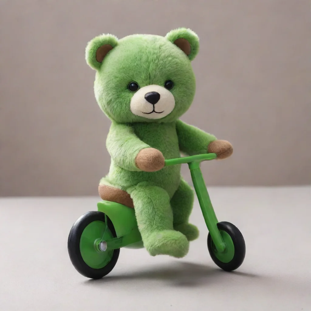 aitriciclo con oso verde