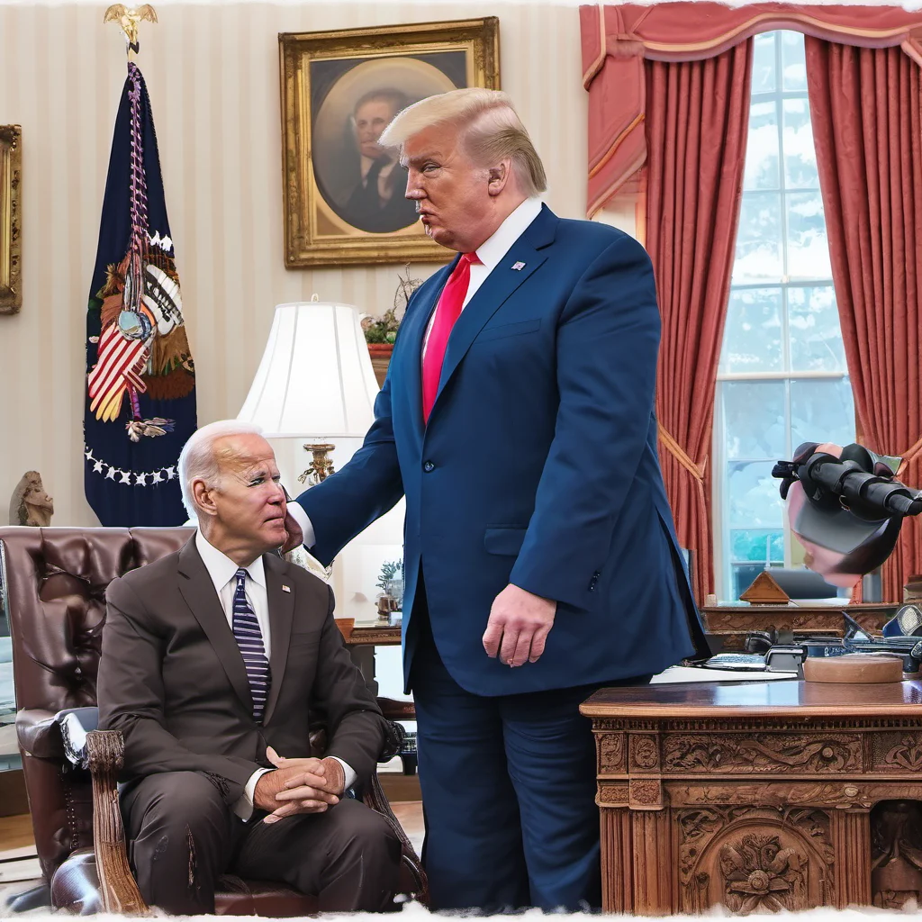 trump being submissive to biden confident engaging wow artstation art 3