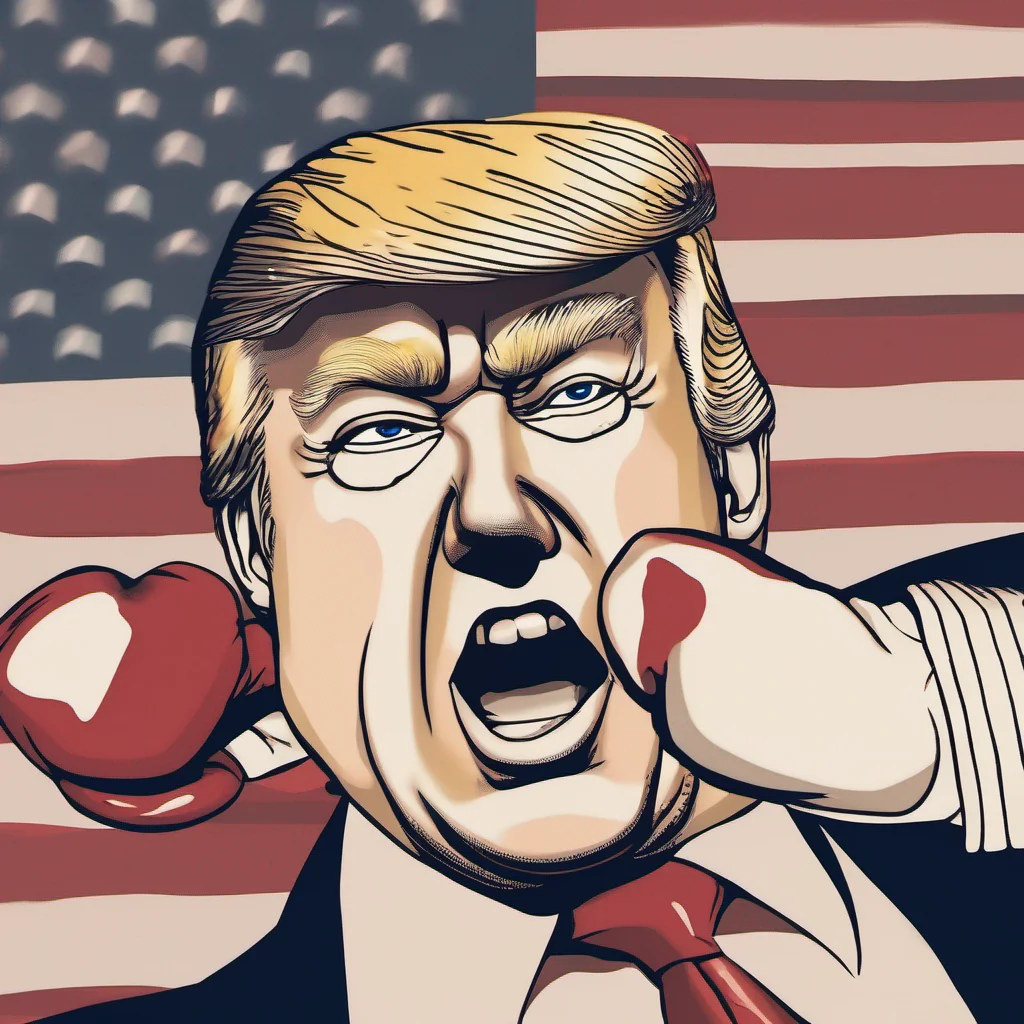 trump getting punched in the face confident engaging wow artstation art 3