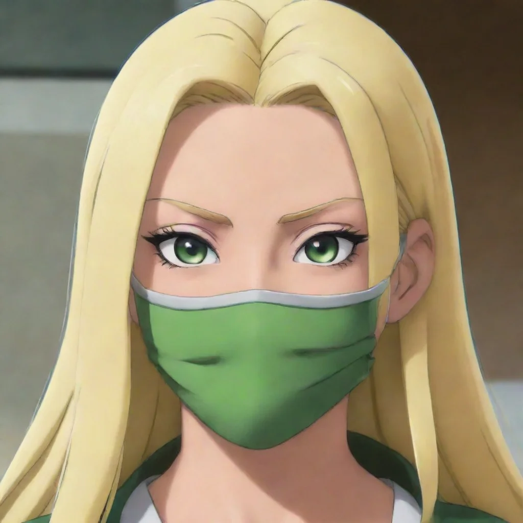 aitsunade wearing a face mask