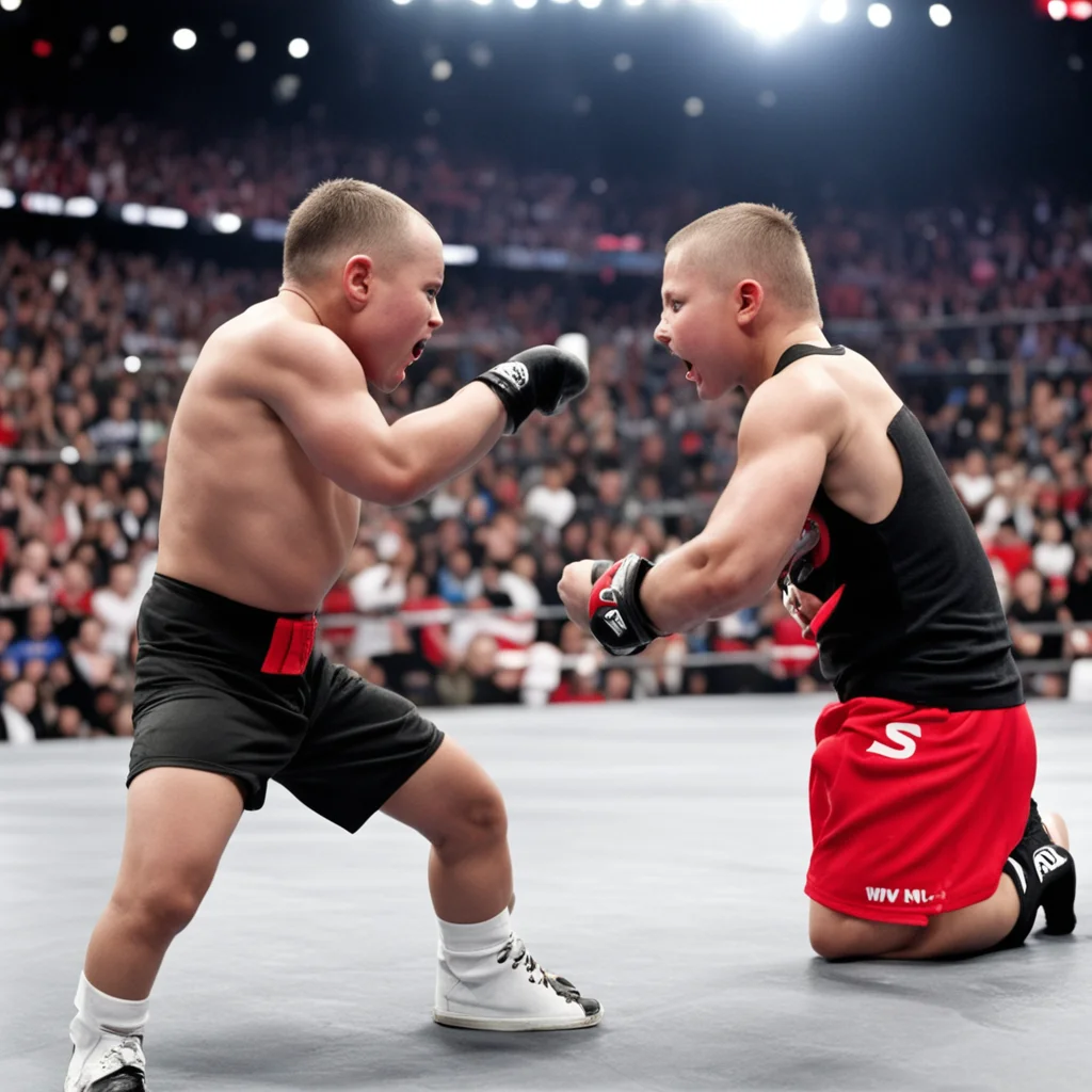 two boys fight in wwe ring