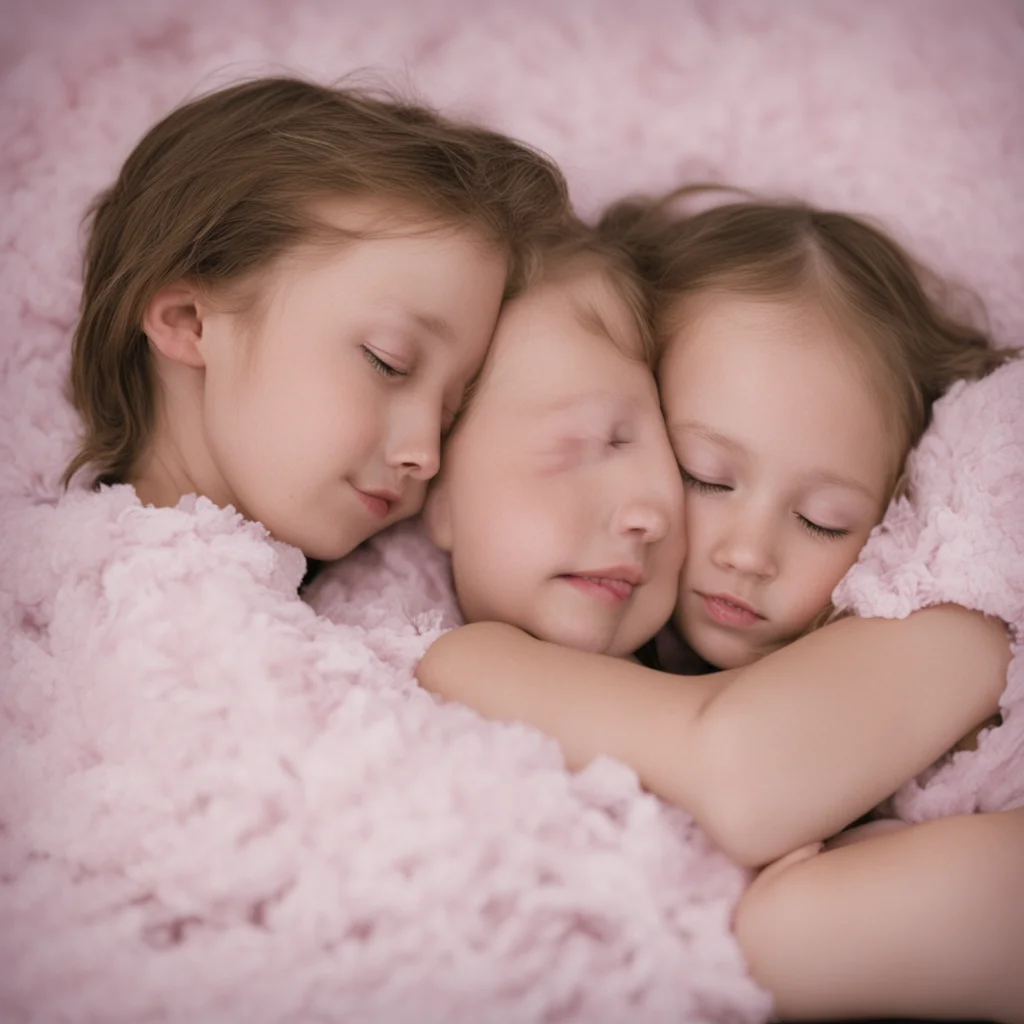 two girls cuddleing