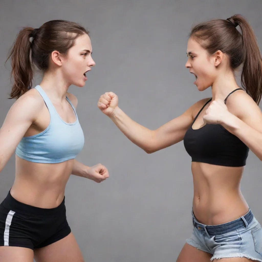 two girls fighting