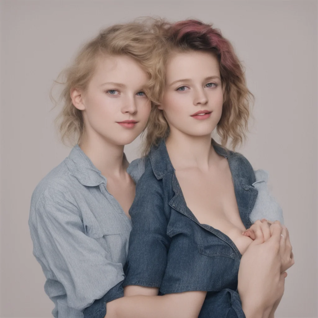 two lesbian girls  good looking trending fantastic 1