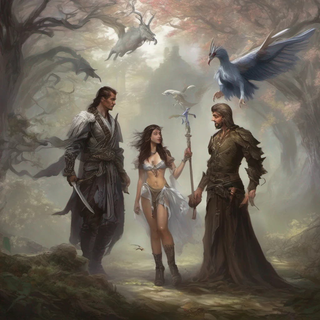 two men one woman fantasy art amazing awesome portrait 2
