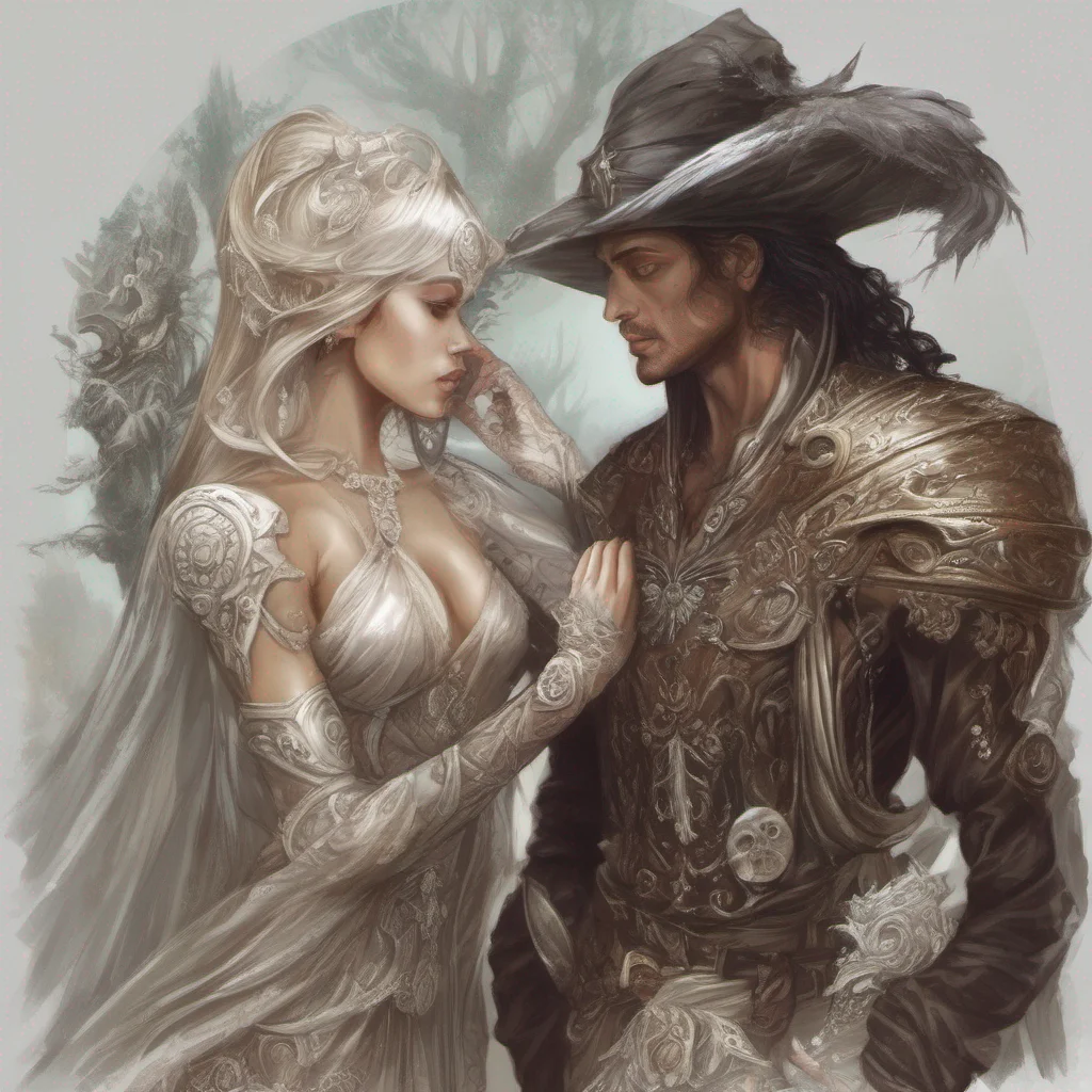 two men one woman fantasy art confident engaging wow artstation art 3