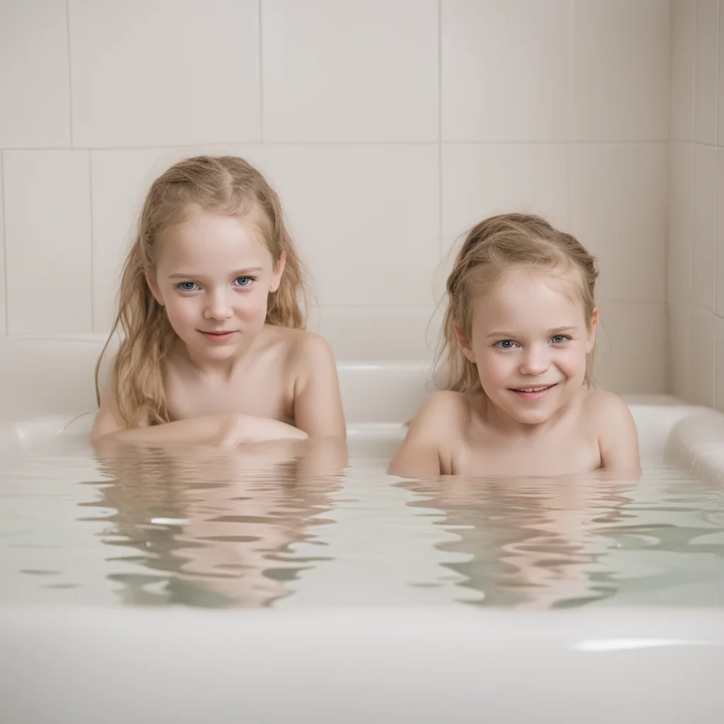 two young girls in the bath amazing awesome portrait 2