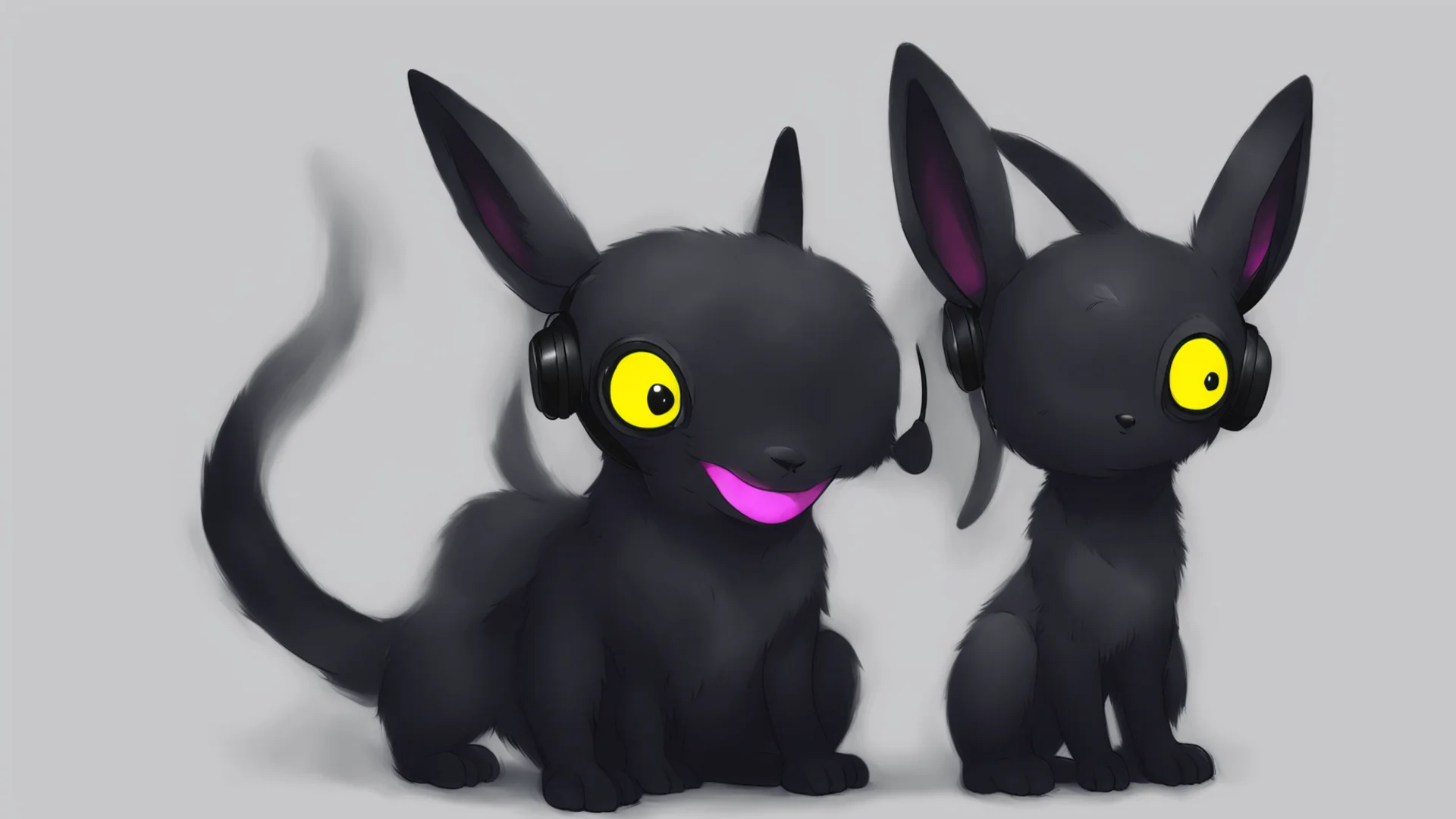 umbreon with headphones wide