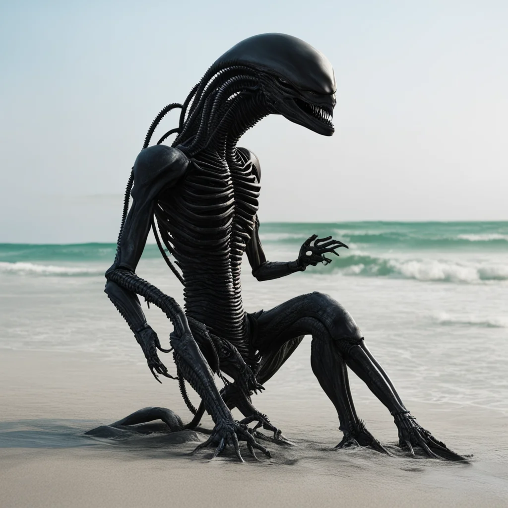aiun xenomorph en la playa