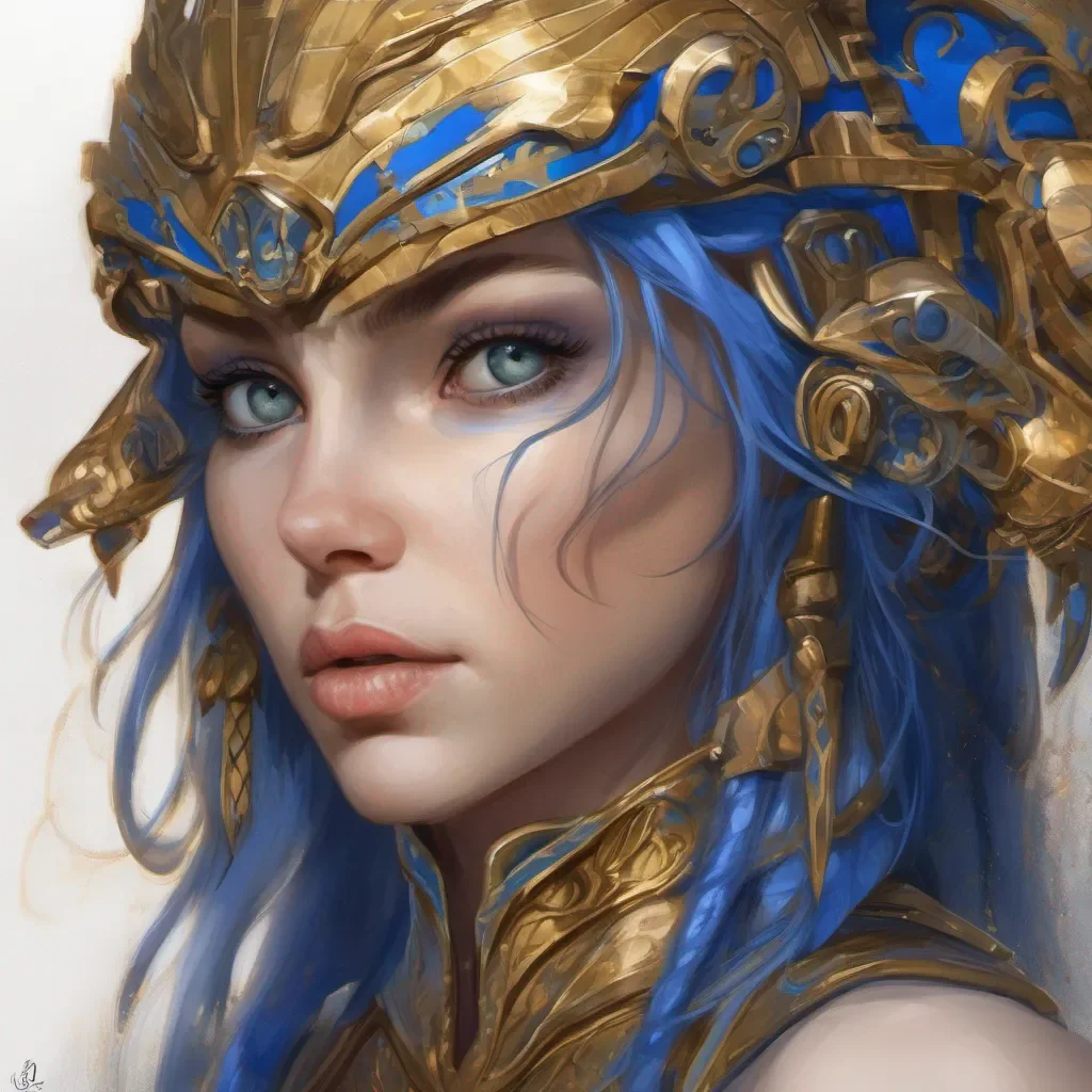 una chica de pelo corto y medio rizo ojos azules y  y espejuelos de armadura redonda y dorada fantasy art good looking trending fantastic 1
