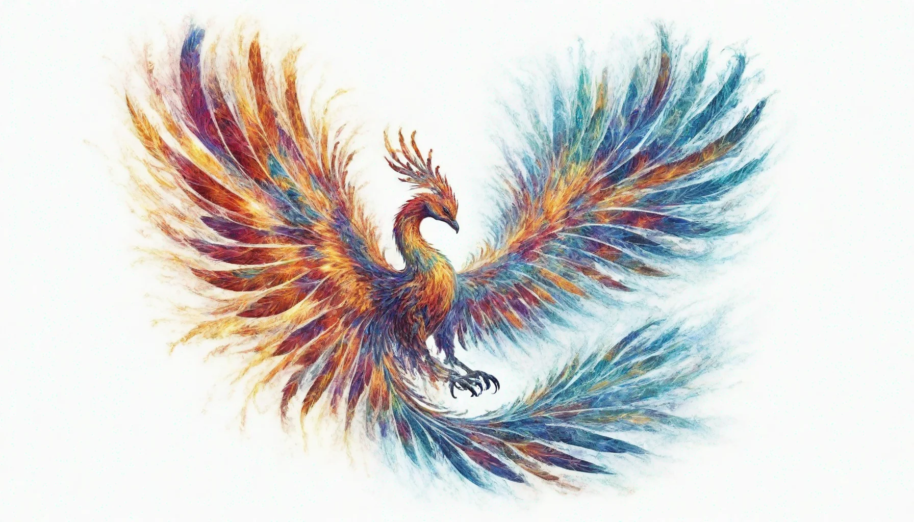 aiundefineda fractal phoenix flying through spaceundefined 4