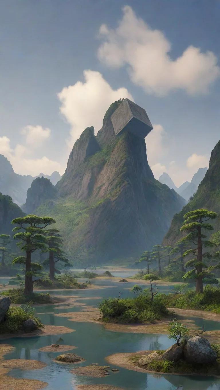 aiundefineda mountain that is very blockyundefined 4