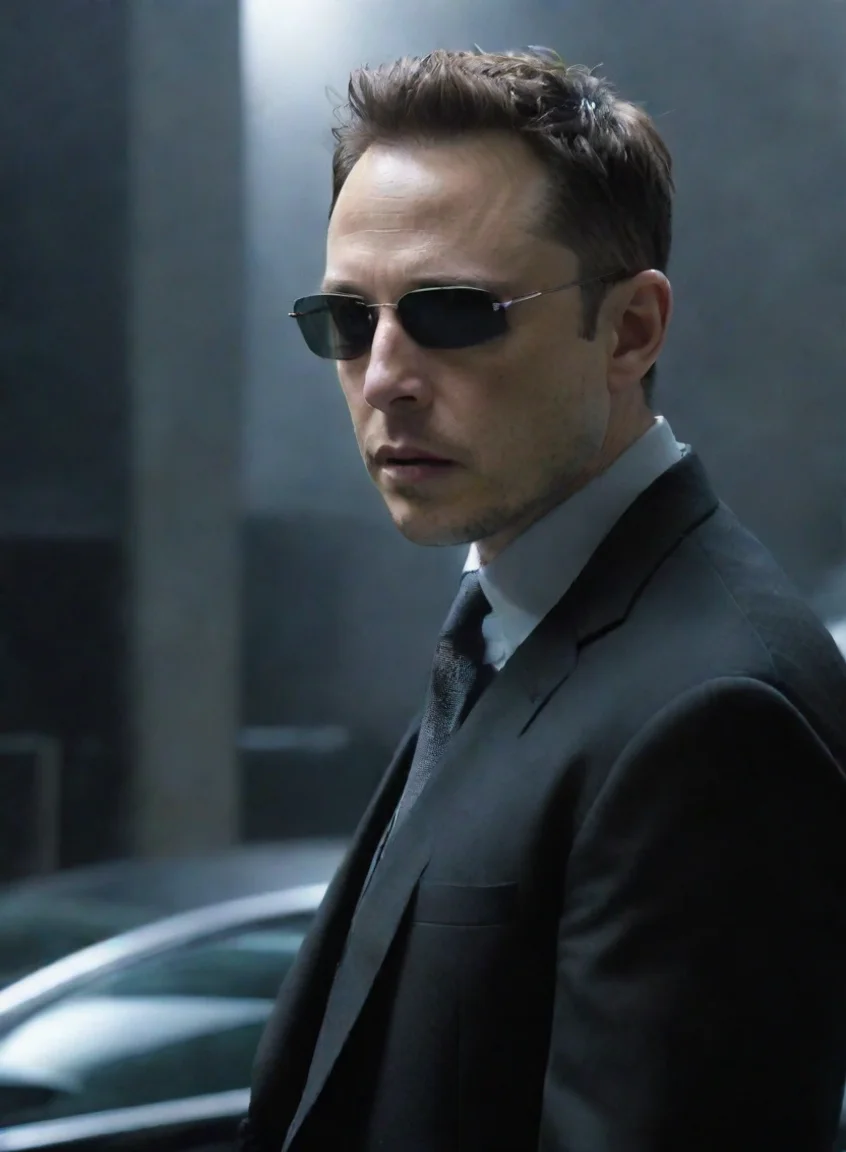 aiundefinedelon musk agent in the matrix cool epic cinematicundefined 4 portrait43