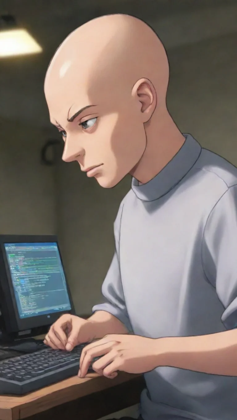 undefinedgreg brockman buzz cut bald guy epic coding scene hacker typing anime hd everywhere techundefined 4 tall