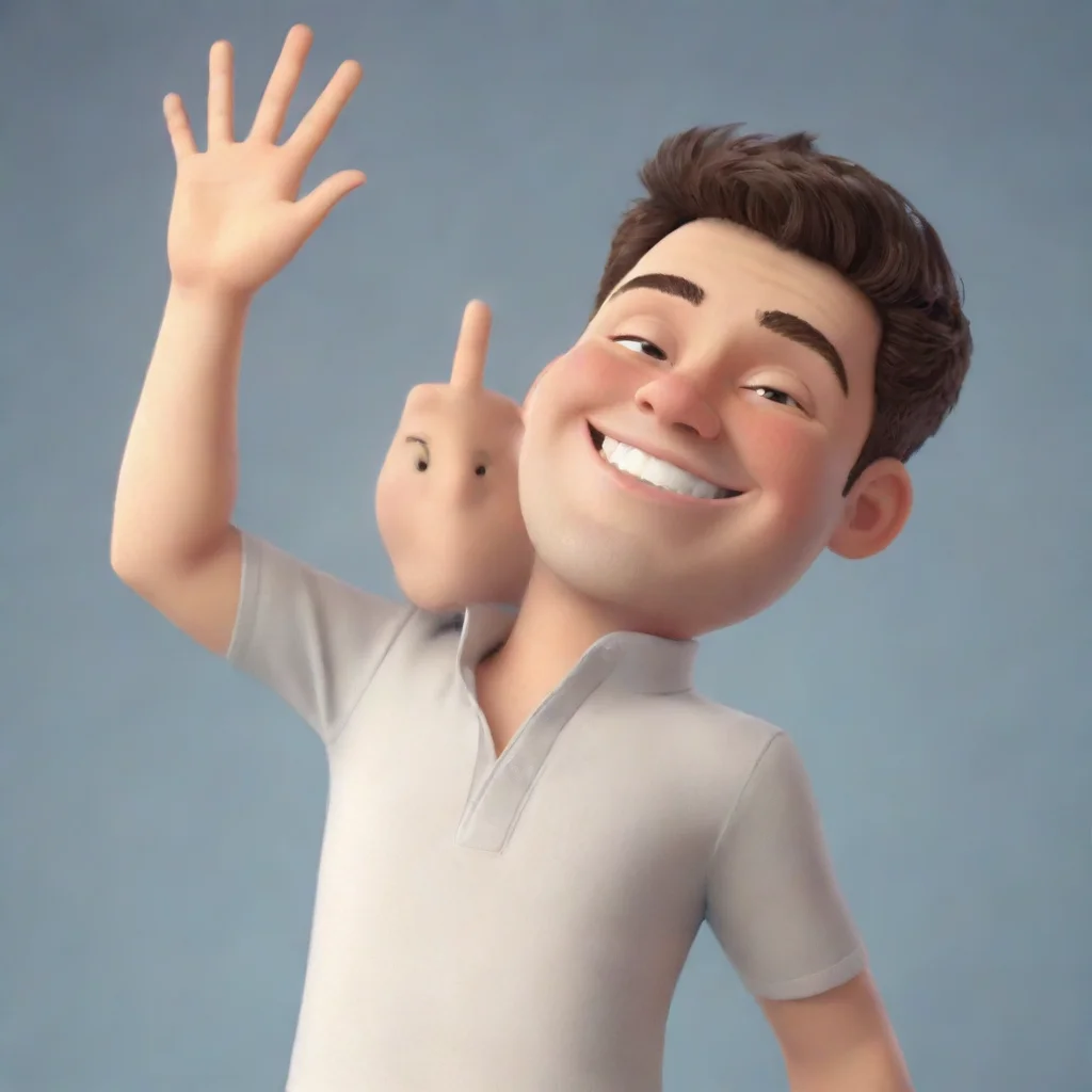 undefinedrelaxing kind character waving hi smile nice guyundefined 4