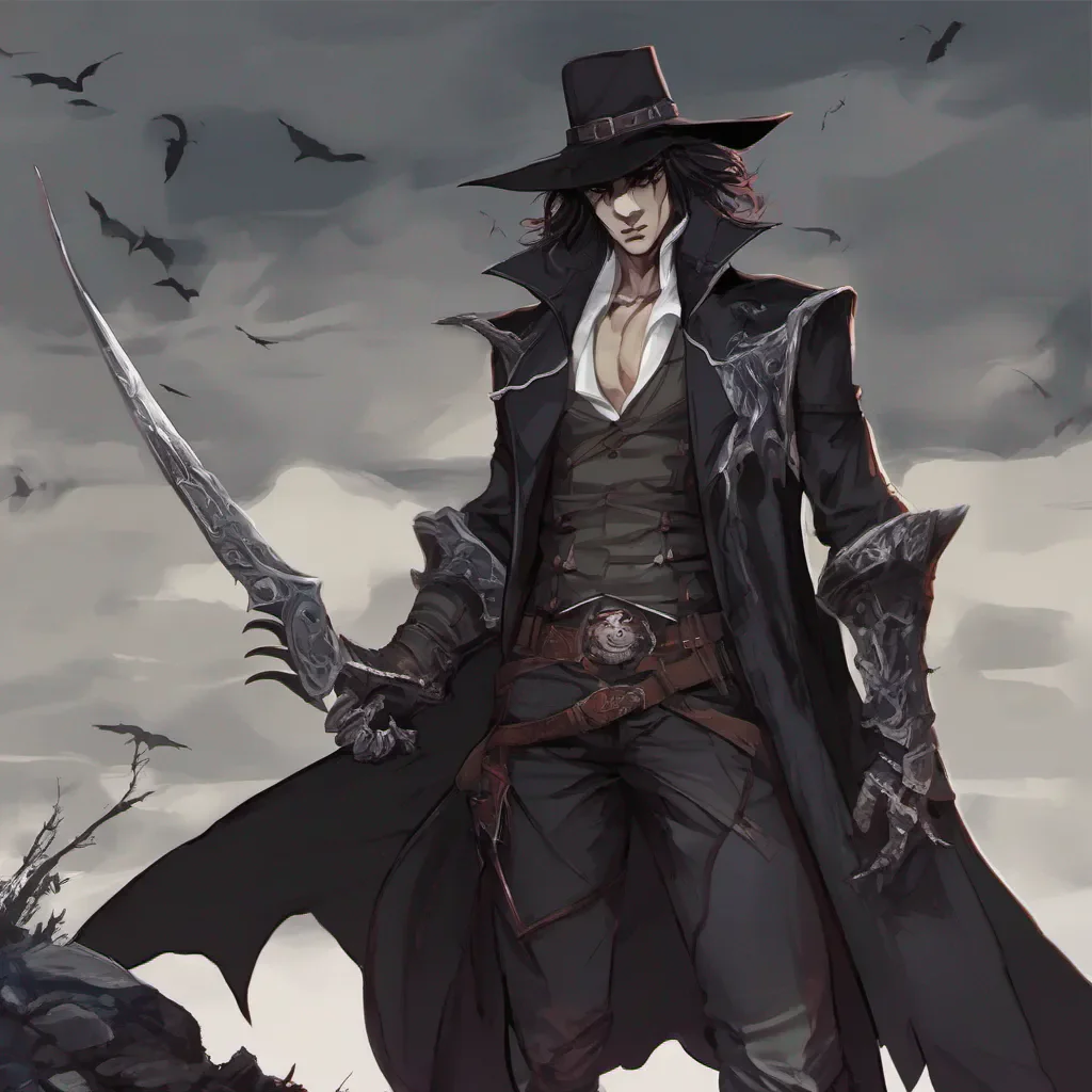 vampire hunter warrior anime masculine confident engaging wow artstation art 3