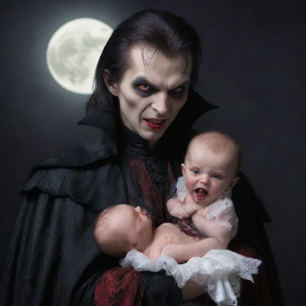 vampire with a newborn baby