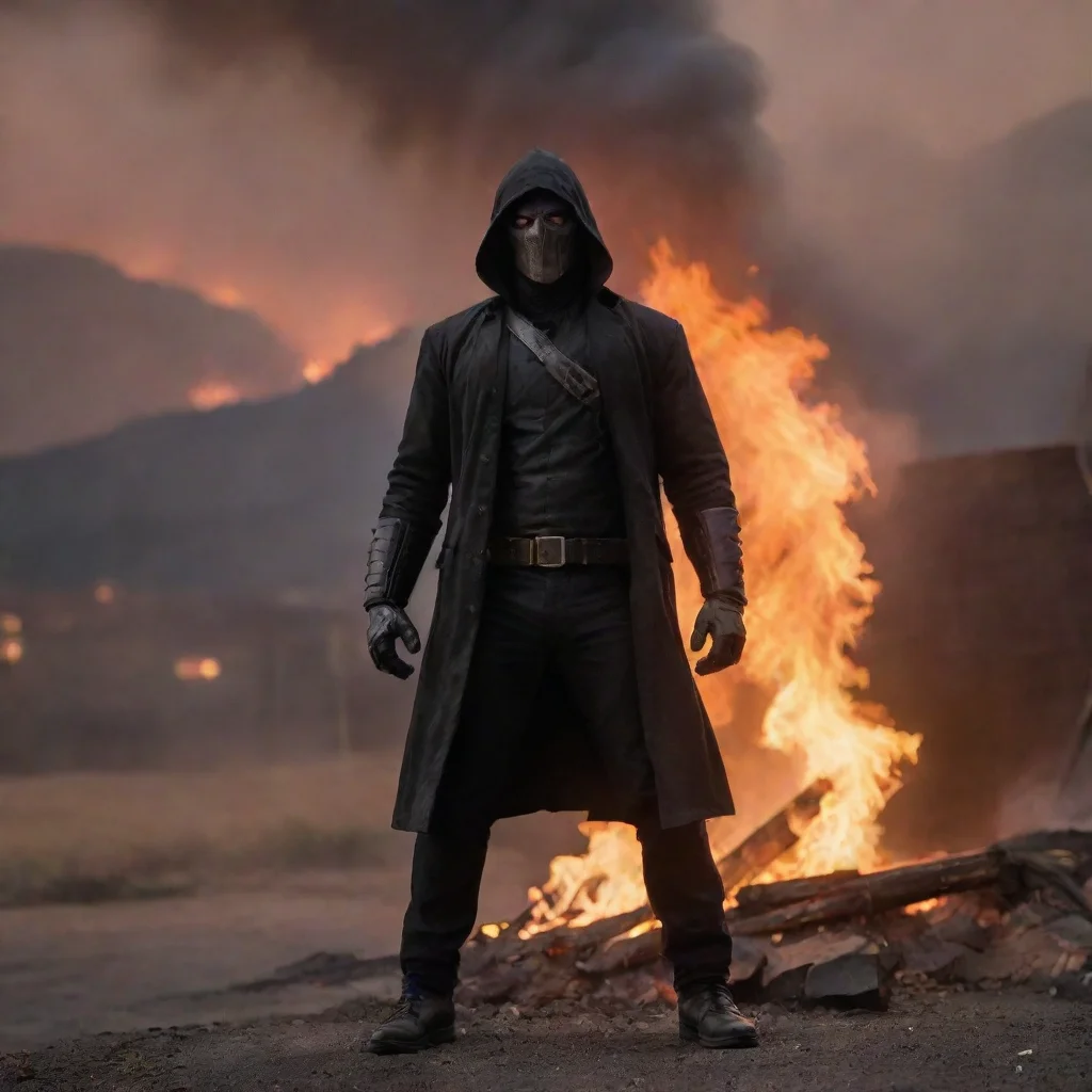 aivigilante with the fire in the background 