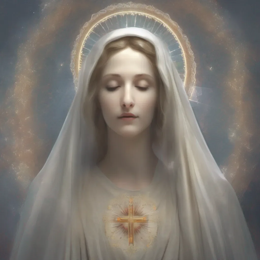 virgin mary digital art ethereal ethereal