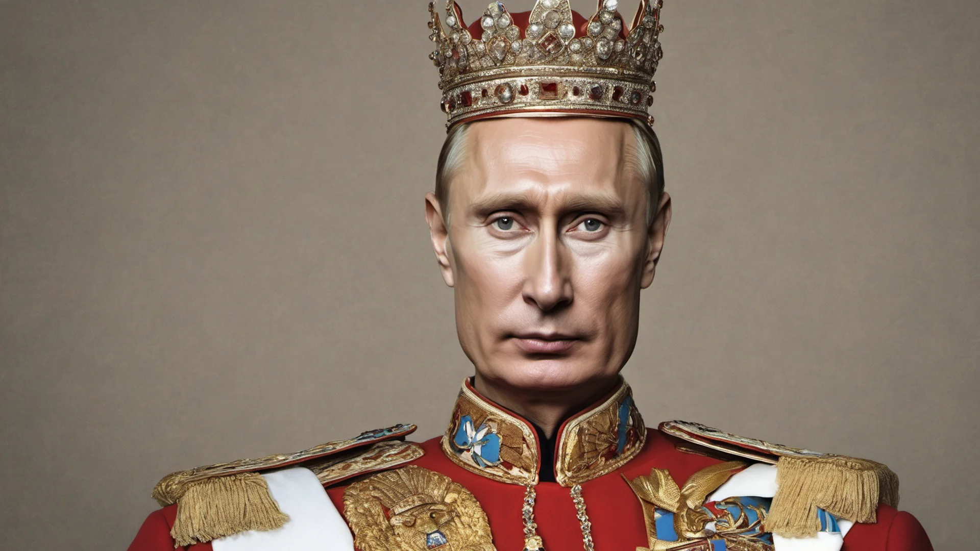 vladmir putin king with crown confident engaging wow artstation art 3 wide
