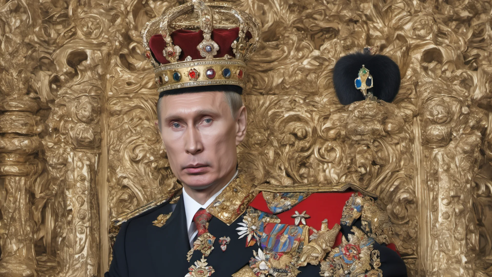 vladmir putin king with crown good looking trending fantastic 1 wide