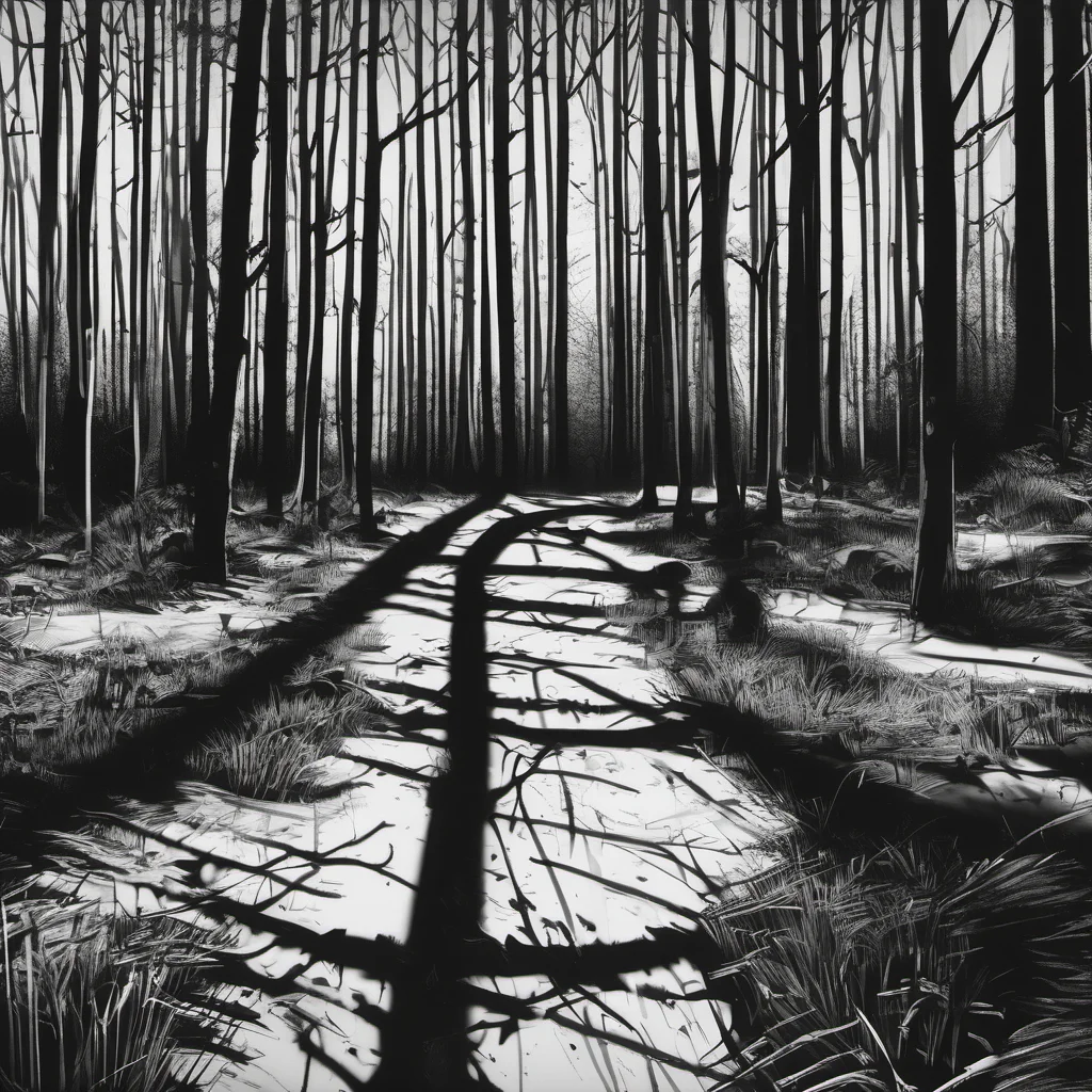 walk through forest hyperrealistic first person view noir confident engaging wow artstation art 3