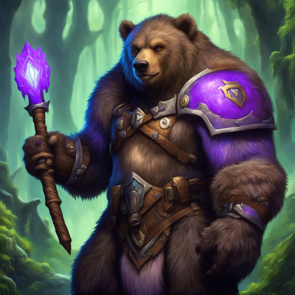 warcraft bear confident engaging wow artstation art 3