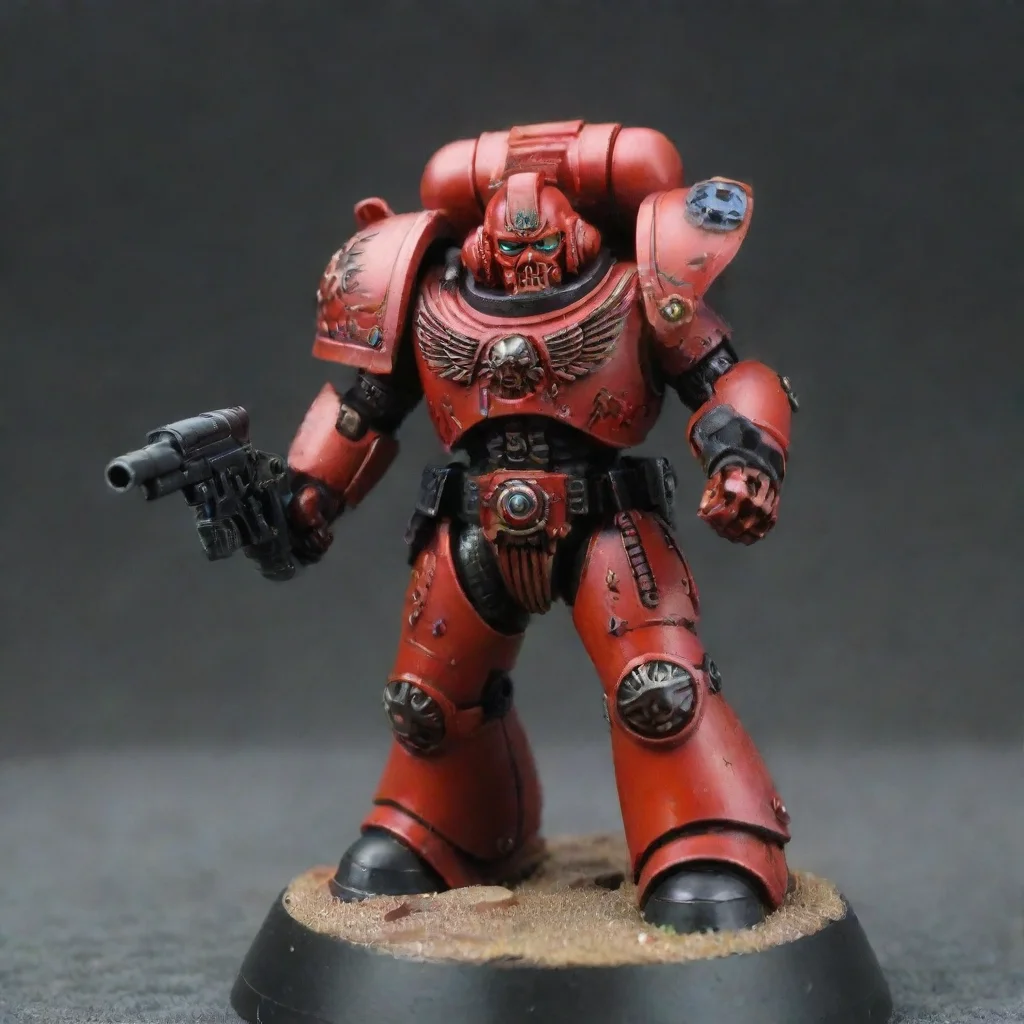 aiwarhammer 40k blood angels space marine with cybernetic eye