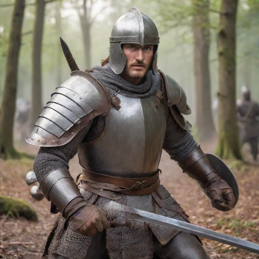warrior in plate mail