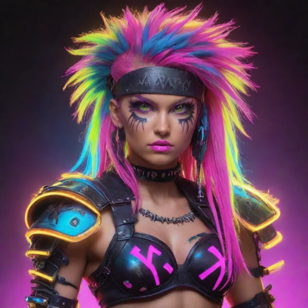warrior neon punk