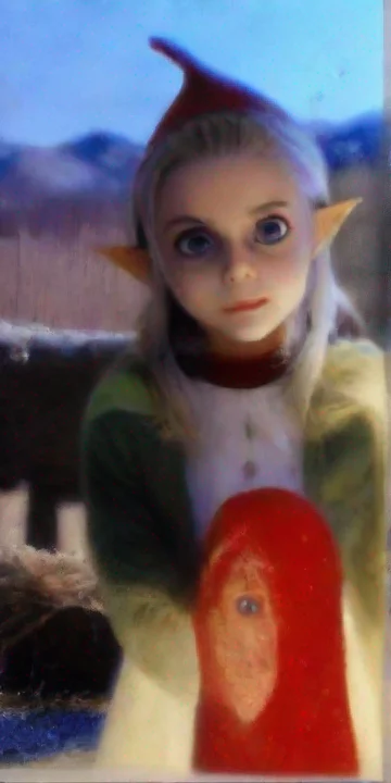 weird elf girl creepy stare