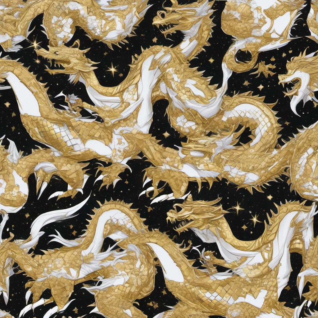white and gold dragon stars  good looking trending fantastic 1