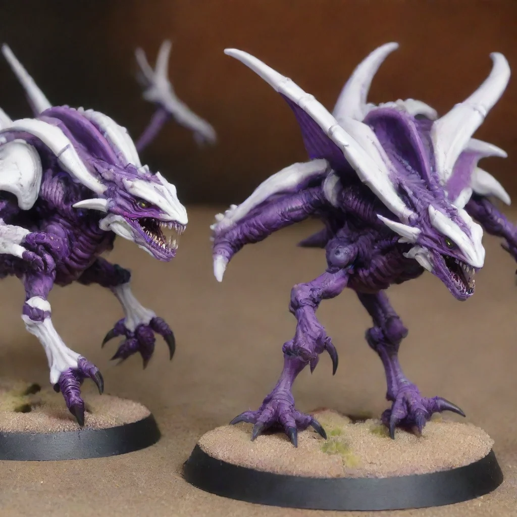 white and purple tyranids