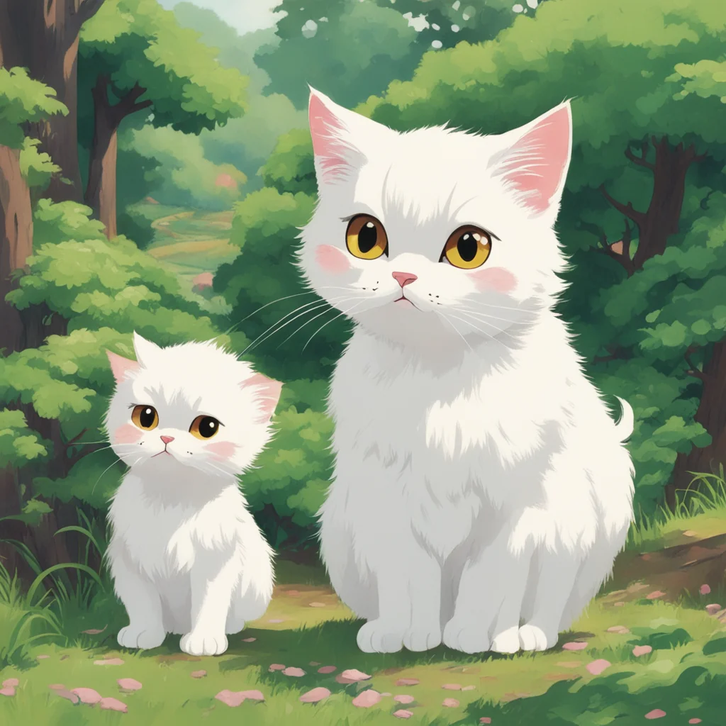 white mana cat studio ghibli japanese countryside mid century stray japanese kittens heartwarming nostalgic old japan confident engaging wow artstation art 3